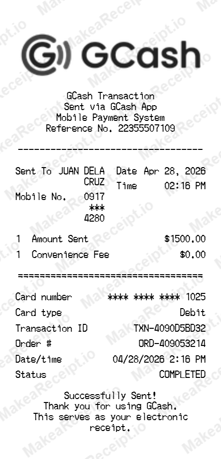 GCash Receipt