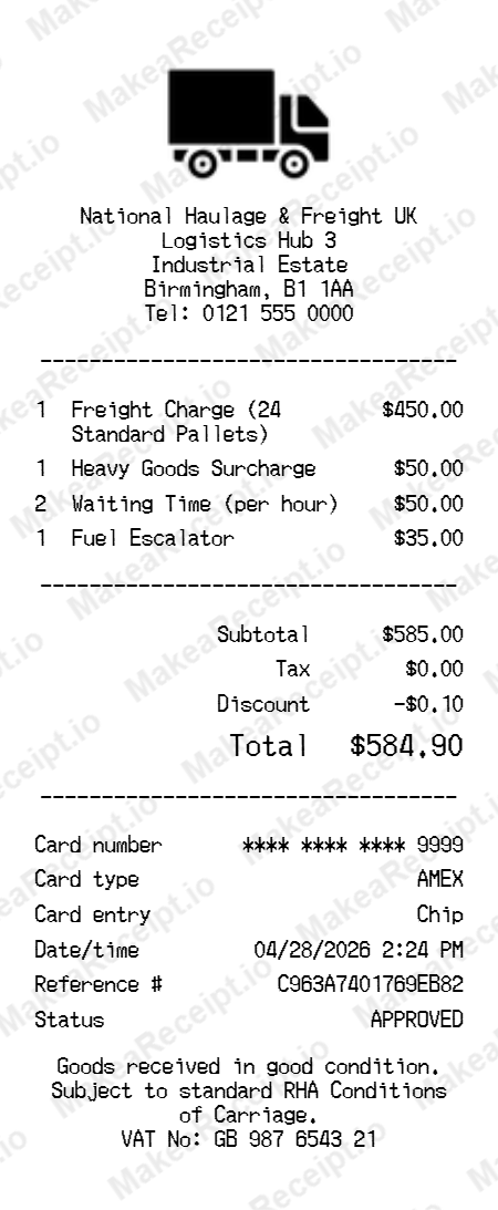 Lorry Receipt