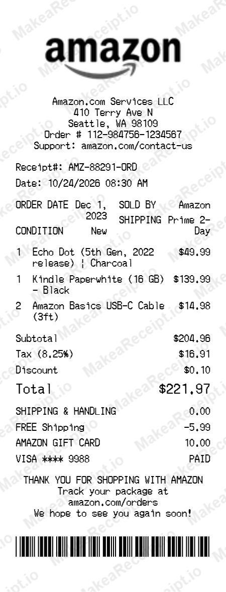 Louis Vuitton Receipt Template preview